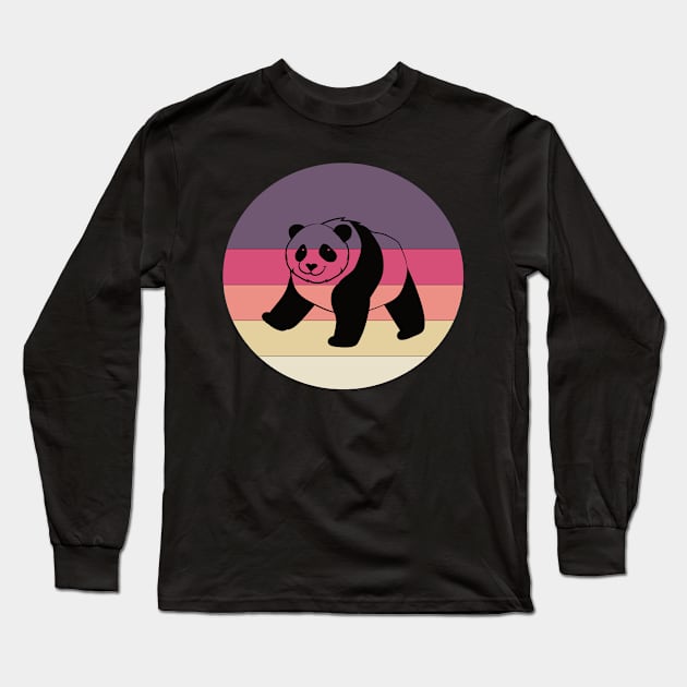 panda vintage Long Sleeve T-Shirt by hatem